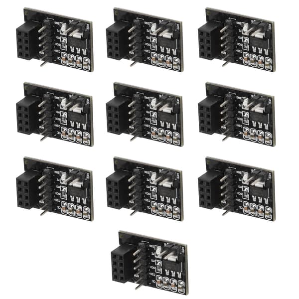 10 stk. 3,3V 8-Pin NRF24L01+ Trådløst Modul Pinboard Socket Adapter Modul Board