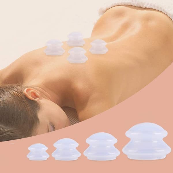 【BQ】Silikone Cupping Terapi Sæt Kopper Massage til Ansigt Krop