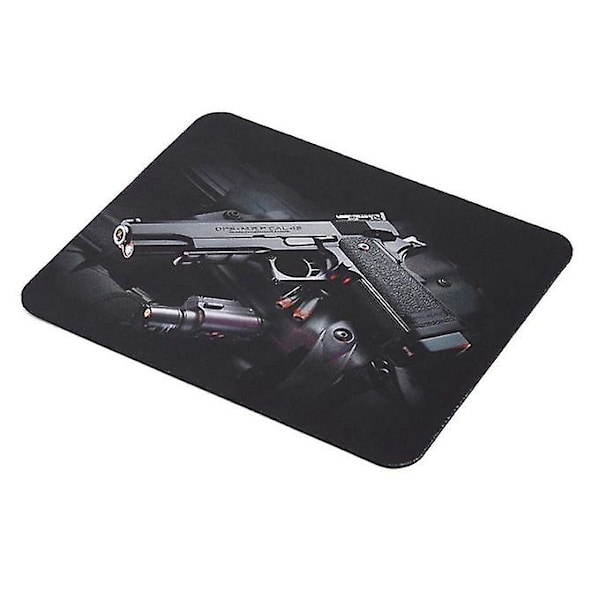 Gun Pattern Anti-slip Bärbar dator Mössmatta Musmatta för optisk lasermus