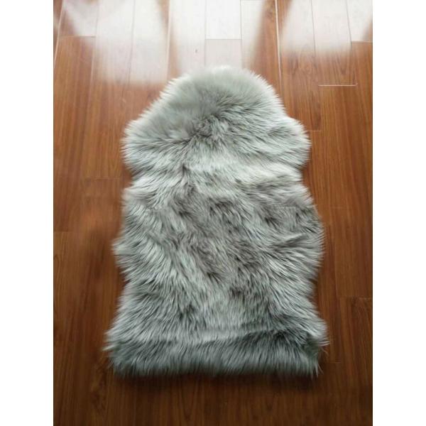 ny stil 60*90 Shaped Light Gray Irregular Imitation Wool Carpet Bay Window Rug Plush Carpet Footpad Faux Fur Rug Sheepskin Area Rug