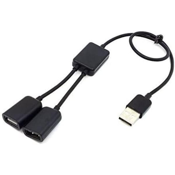 CY USB 2.0 Dual Ports Hub Kabelbuss strømforsyning for bærbar Macbook PC og mus