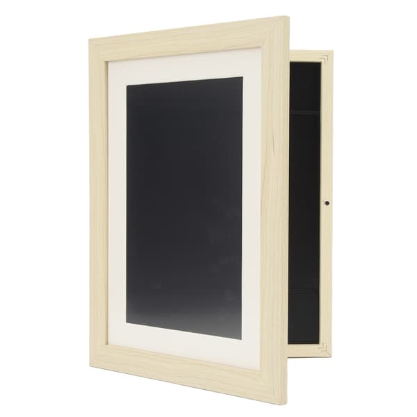 Konstramar för barn DIY Konstverk Bildram Frontöppning Barn Ritning Display Trä