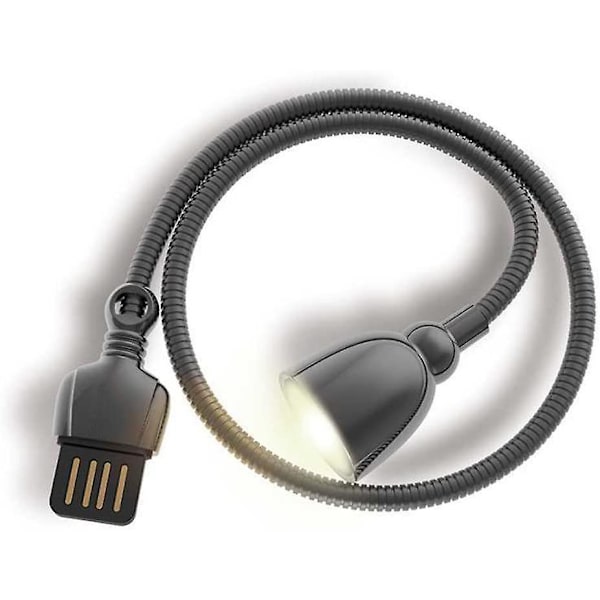 LED USB bordslampa Flexibel svanhals för Powerbank, PC Notebook Black