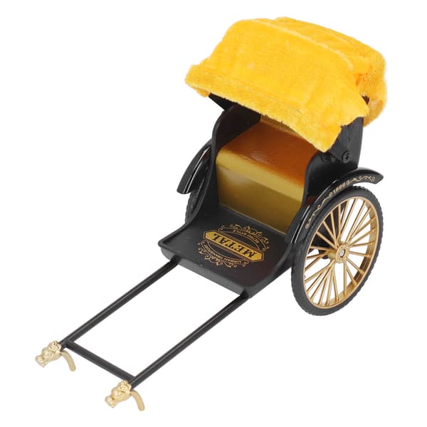 Retro Rickshaw Modell Utsøkte Detaljer Nostalgisk Legering Simulering Leketøy Gull Samlerobjekt Dekor