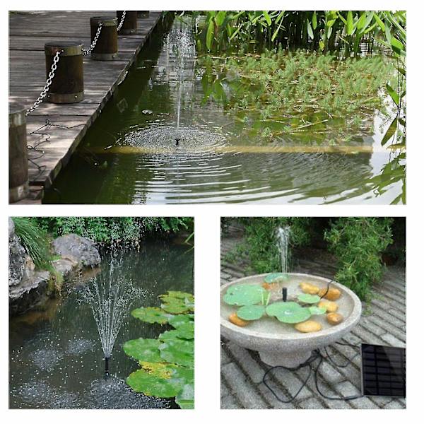 Solar Fountain Vandpumpe Power Panel Fountain Pool Havevanding 200l/t