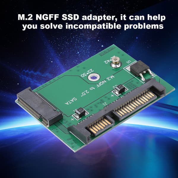 NGFF til SATA Riserkort Adapter - Høj kvalitet og SATA3-kompatibel