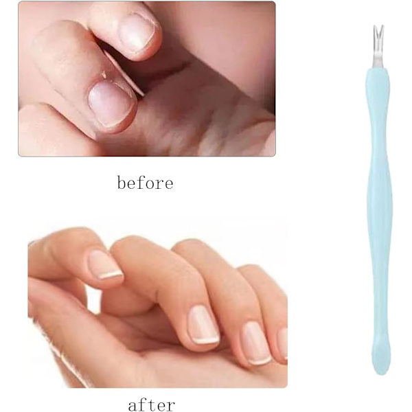3 stk cuticle trimmer pusher, dobbel hode cuticle pusher, for manikyr, pedikyr