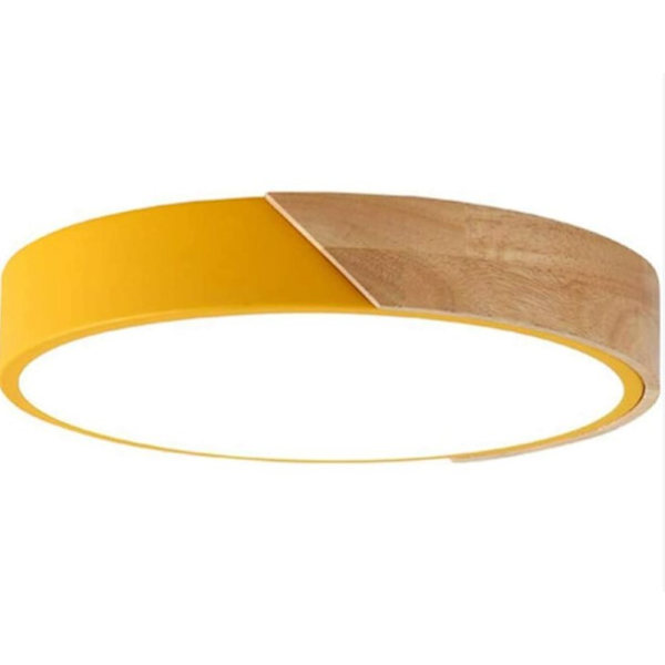 RHAFAYRE trikromatisk dimmer runt LED-taklampa, gul, 12 tum