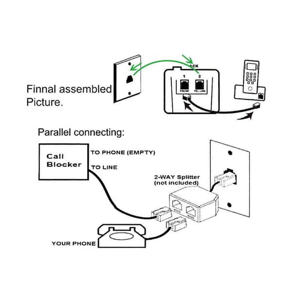 Blacklist Nuisance Robocalls Blocker til fastnettelefon - 803PLUS