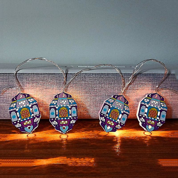 Ramadan Eid String Light Lämmin valkoinen Tunnelma Eid Lyhdyt Valot Muslimi Lamp Sisustus Kotijuhlalahja ZYCY04