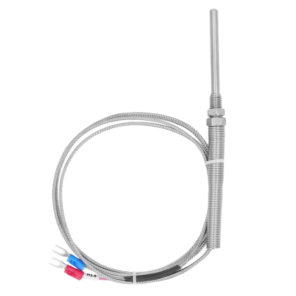 K Type Termoelement 304 Rustfritt Stål Temperatursensor 5x50mm M8 Probe 1m 39.3in Isolert