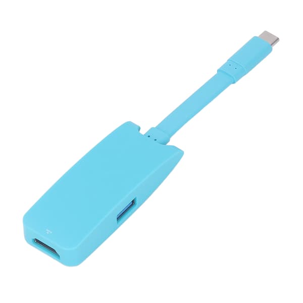 3 i 1 USB C Docking Station 4K HDMI Multifunktionel Erstatningsdock Blå