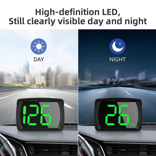 Led Digital Speedometer For Bil, Bil Digital Speed ​​Mph Universal Usb Plug