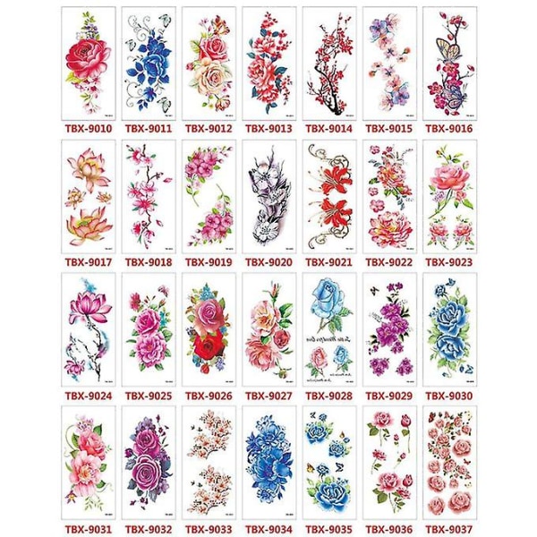 Blomstermønster Vandtæt Voksen Skønhed Midlertidige tatoveringsmærker, der kan fjernes