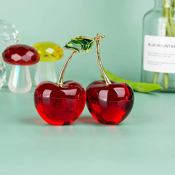 Crystal Fruit Decor Crystals Chilli Cherry Simulation Craft Kodinsisustus