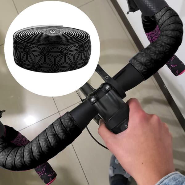 Styretape for landeveissykkel, høy elastisitet, myk, svetteabsorberende, svart