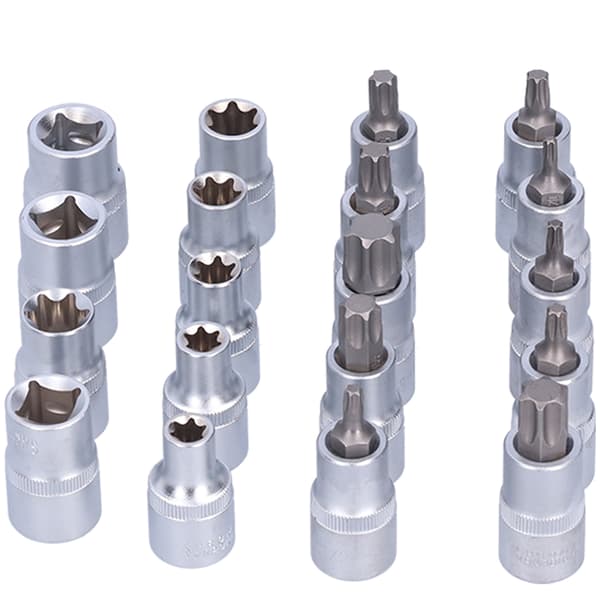 19st Pentalobe Star Bits Sockets Kit Hane Hona E Sockets 1/2in Drive T20-T70 / E10-E24 Tool