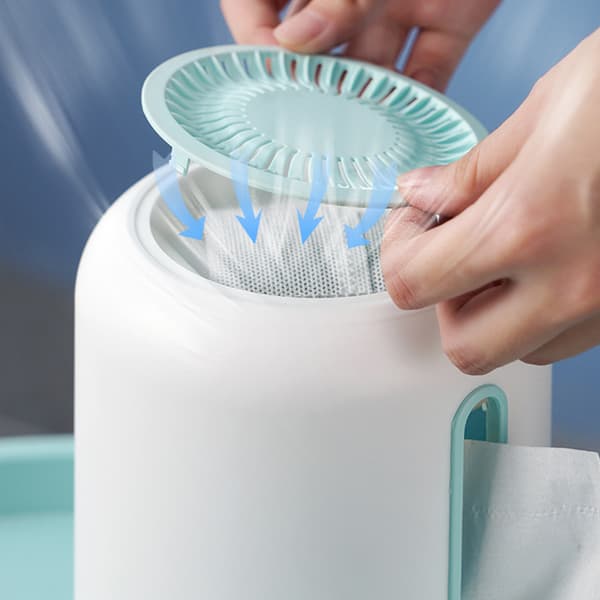Bambus Kul Tissue Box Holder Blå til Stue Kontor Badeværelse
