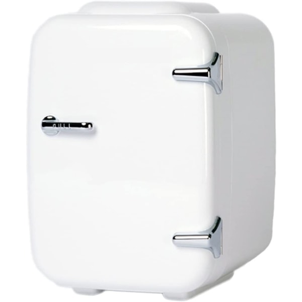 Minikylskåp - 4L Litet kylskåp,12V/220V Elektriskt Minikylskåp, Vit