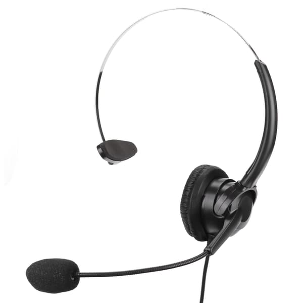 Justerbart mikrofonhodetelefonsett for hjem- og kontortelefon
