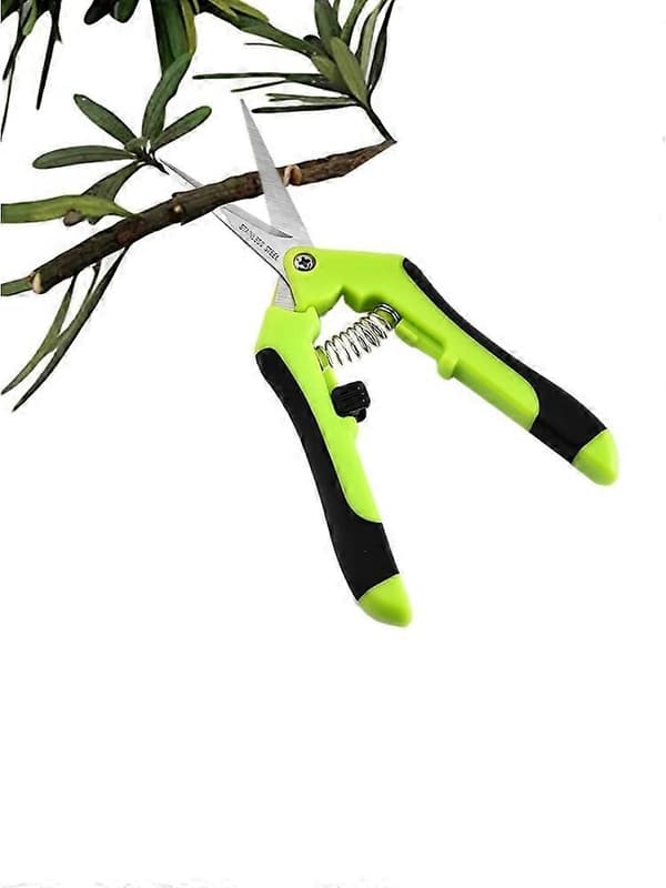 【BQ】1 stk. beskærersaks i rustfrit stål med lige blade til havearbejde green