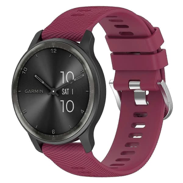 Garmin Venu SQ Silikone Erstatningsrem med Quick Release & 12 Farver Wine Red