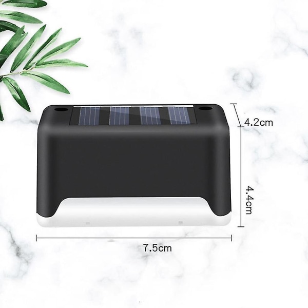 Solar Lampa För Utomhus Led Däck Lights Steg Lampa Solar Light Utomhus Utomhus Utomhus Path Trapplampa För terrass staket och trappor