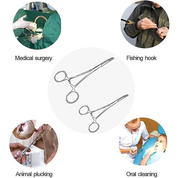 2st Öronlås för husdjur Pincett Hundöron Hårextraktor Groomers Scissor Dog Grooming Lock Pincett S+l