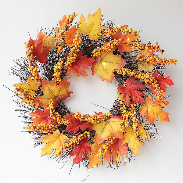 Thanksgiving Simulering Flower Ring Autumn Door Hanging