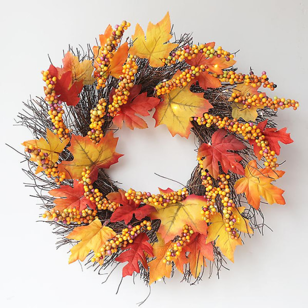 Thanksgiving Simulering Flower Ring Autumn Door Henging