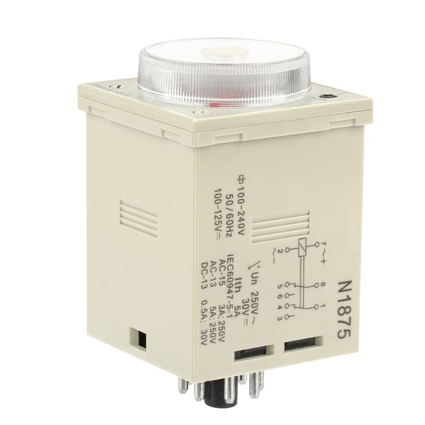 H3CRA8 Fördröjningstimerrelä 1.2S300H Rattkontroll Timerrelä 8Pin AC220V