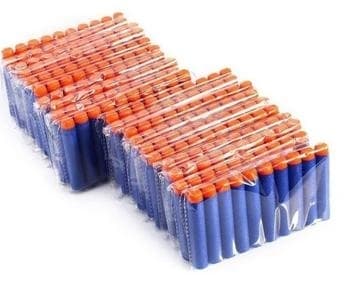[BQ]200-pakning ekstra Nerf-kompatible skudd, flerfarget multifärg one size