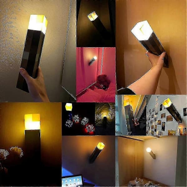 【BQ】Minecraft Game Peripheral Building Block Flashlight Night Light USB Home Decor Lamp Gift