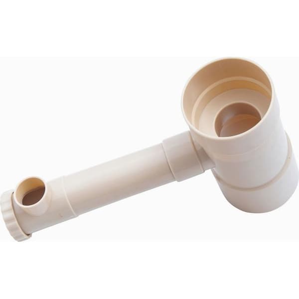 80 mm regnvattenuppsamlare – sandfärgad PVC – 19 cm rörlängd – kompatibel med standardsystem – enkel installation