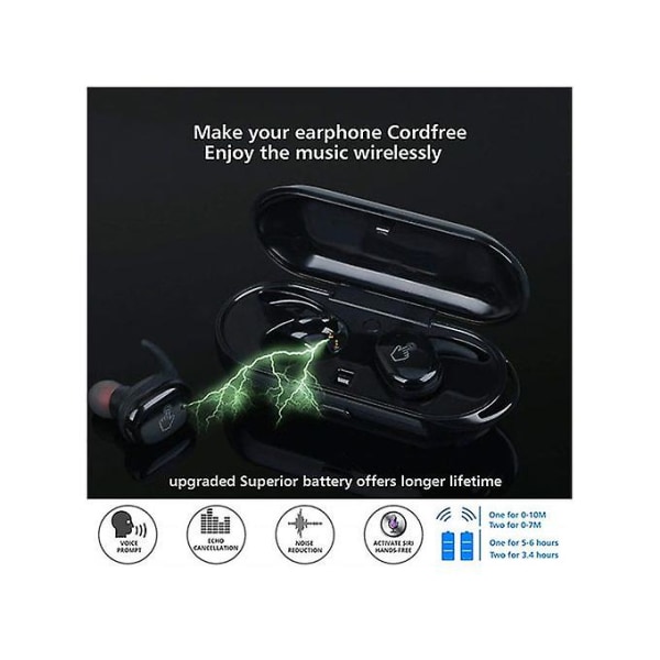 Fingerprint Touch Bluetooth Headset Støjreducerende stereoheadset