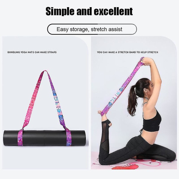 Yogamatte bærestropp Justerbar skulderstropp for yogamatte-slynge Pilates