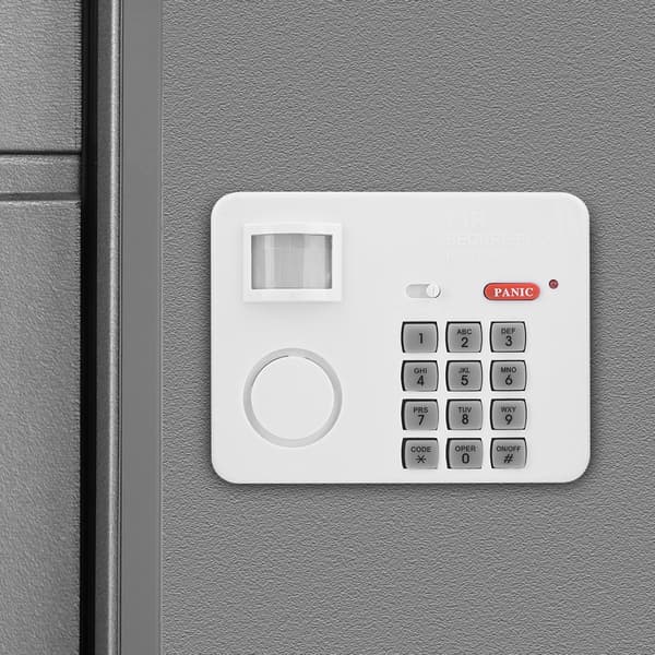 Hemsäkerhetslarmsystem med trådlös PIR-rörelsesensor och knappsatsfjärrkontroll