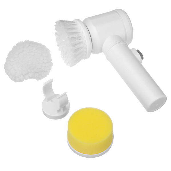 【Barbie Shop】Ledningsfri Elektrisk Roterende Rengøringsbørste, Bruseskrubbebørste til Rengøring af Vægge/Badekar/Vinduer/Køkken 3PCS