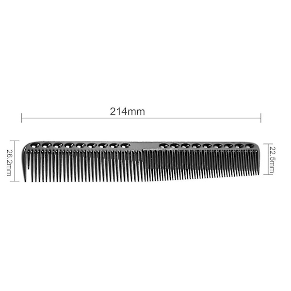 Kannettava hiusmuotoilija erikoisalumiinikampatyökalut (hopea, iso) 1 kpl black 18CM