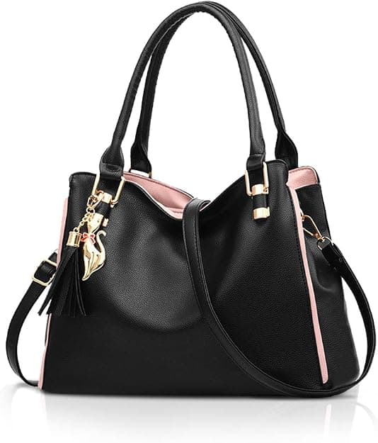 【BQ】Hobo-tasker og skuldertasker til damer, modehåndtasker, stor mulepose, dameskuldertaske Black