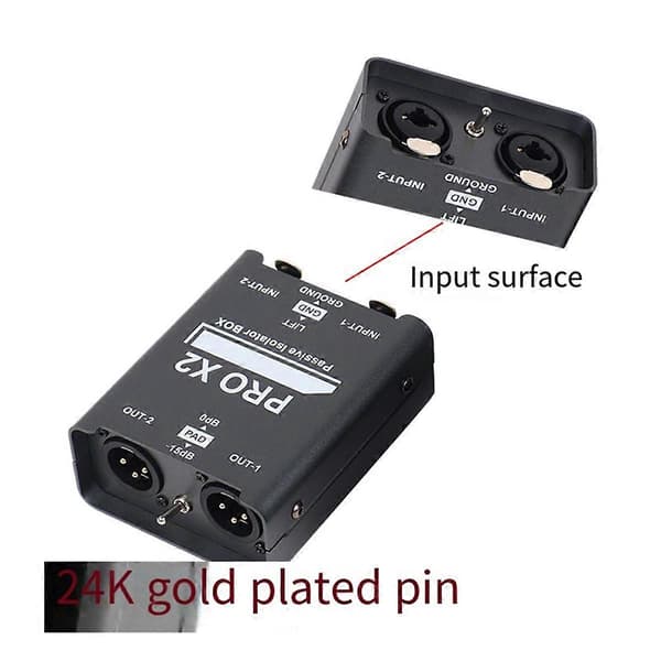 【BQ】2-vejs lydisolator, XLR 6.5, Permalloy-isolator