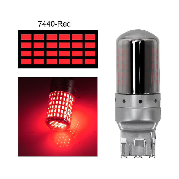 Bremselampe Fejlfri Canbus 1 stk Canbus Bil Led Pærer Blinklys 1156 Ba15s P21w T20 7440 W21w Led Pærer 3014 144smd 7440 yellow