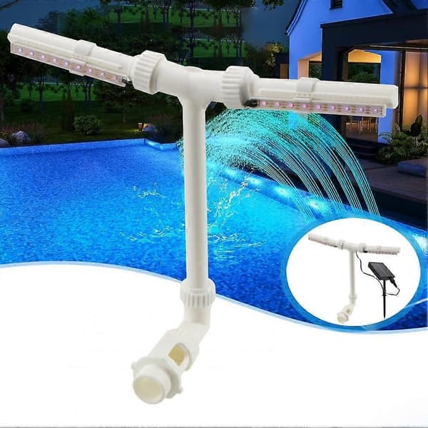 【BQ】Solar Pool Springvand Vandfald Dyse