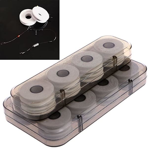 White Foam Board 8 Fishing Line Bobbin Plastic Box For Fishing Line Spools Fishing Rig Storage