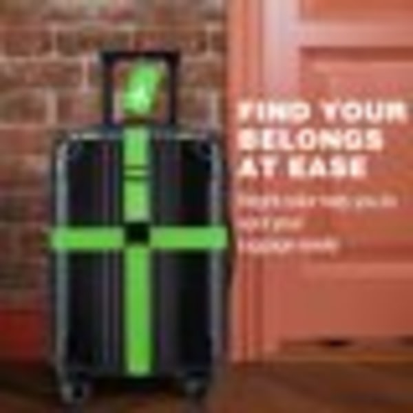 Pak bagageremme Kuffertbælter Rejsekuffertmærker Rejsetilbehør，Grøn