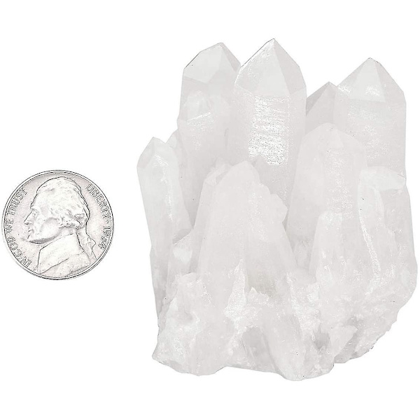 Healing Rock Crystal Clear Quartz Cluster Mineral Geode Druzy Specimen 1,85-3,5 (vit Crystal Quartz Cluster)