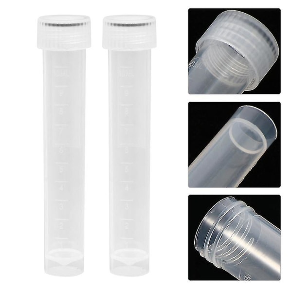 30 stk Plastprøverør med lokk Klare plastflasker Prøverør for håndverk