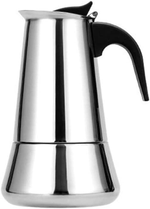 Espressomaskine i rustfrit stål, 6 kopper, kompatibel med alle varmekilder, 300 ml