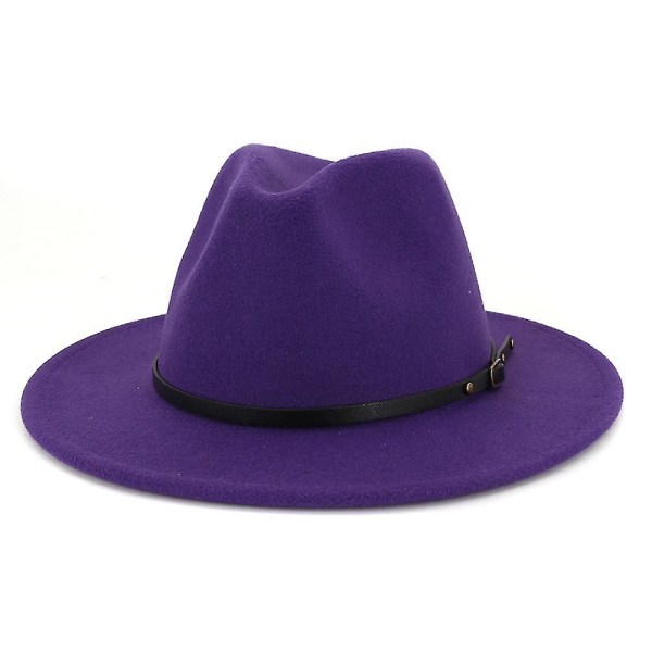 Naisten tai miesten villainen huopa Fedora-hattu Purple