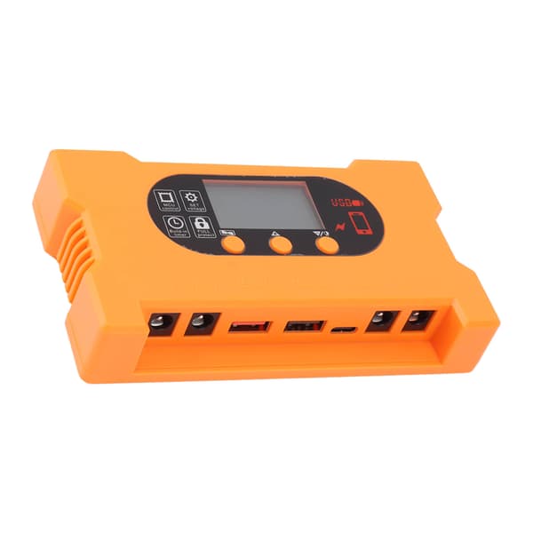 Solar Laddningsregulator 12V 24V Dubbel USB Typ C Snabbladdning Solpanel Batteriregulator med LCD-skärm 30A